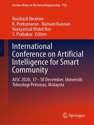 cover image of International Conference on Artificial Intelligence for Smart Community